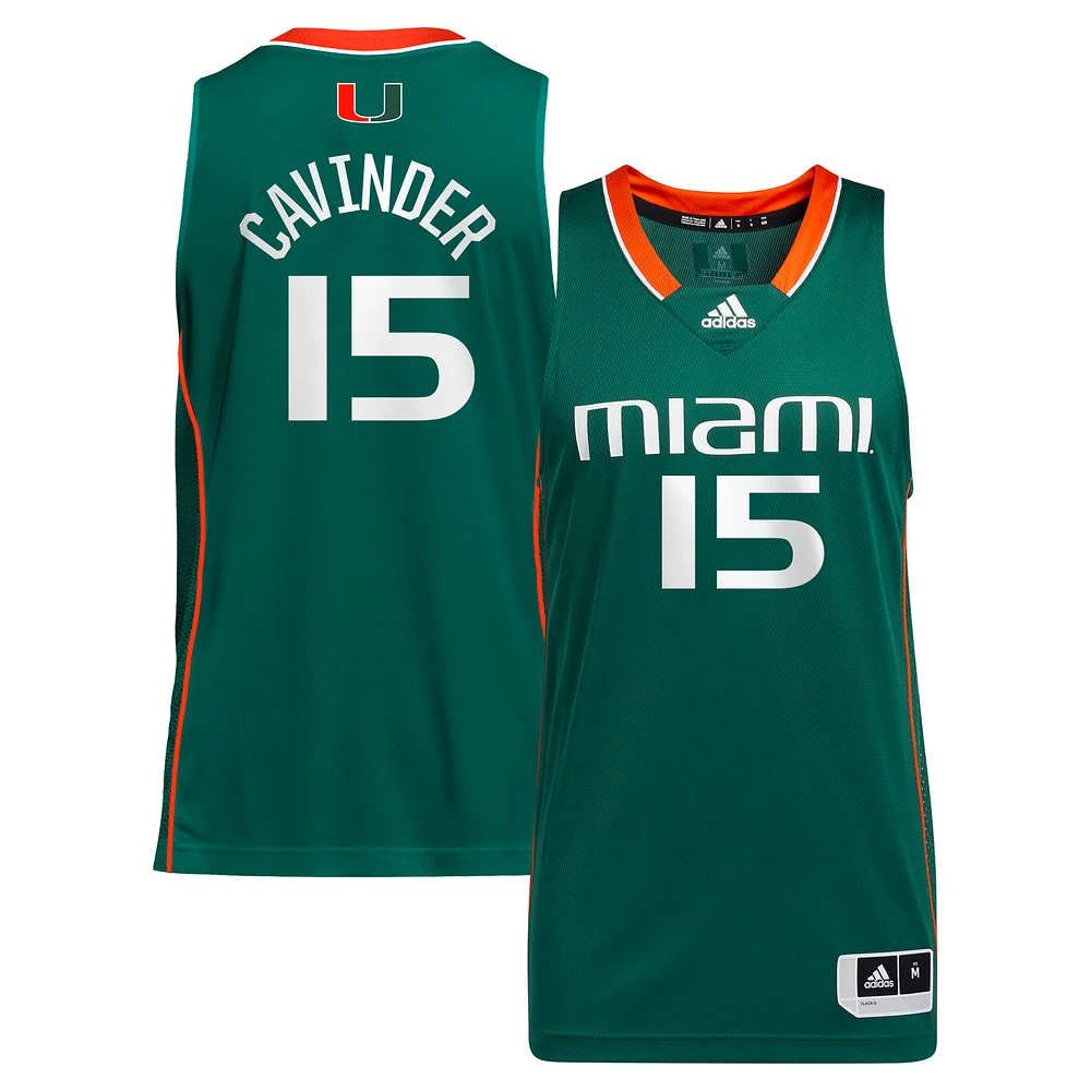 Unisex adidas Hanna Cavinder Green Miami Hurricanes NIL Women's Basketball Jersey