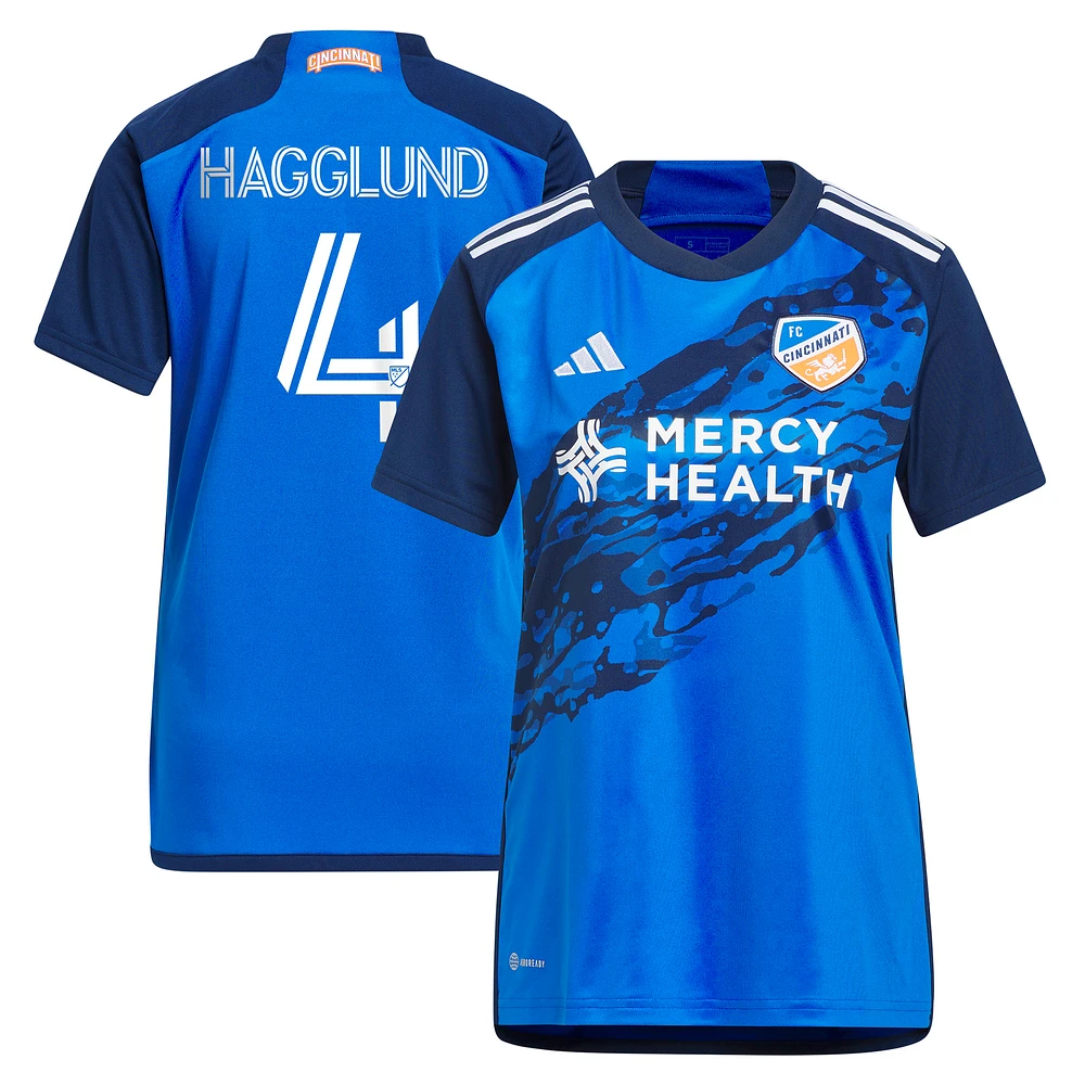 Women's adidas Nick Hagglund Blue FC Cincinnati 2023 River Kit Replica Jersey