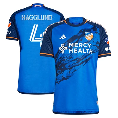 Men's adidas Nick Hagglund Blue FC Cincinnati 2023 River Kit Authentic Jersey