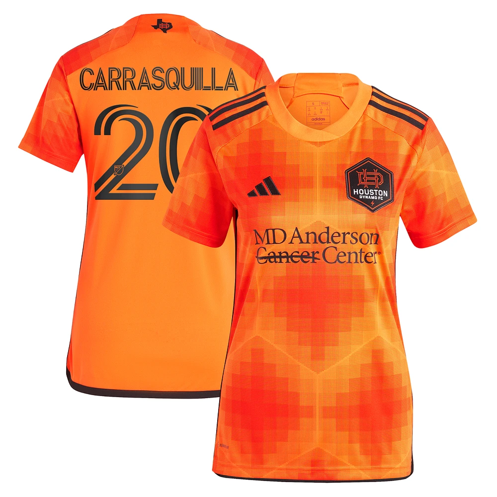 Women's adidas Adalberto Carrasquilla Orange Houston Dynamo FC 2023 El Sol Replica Jersey