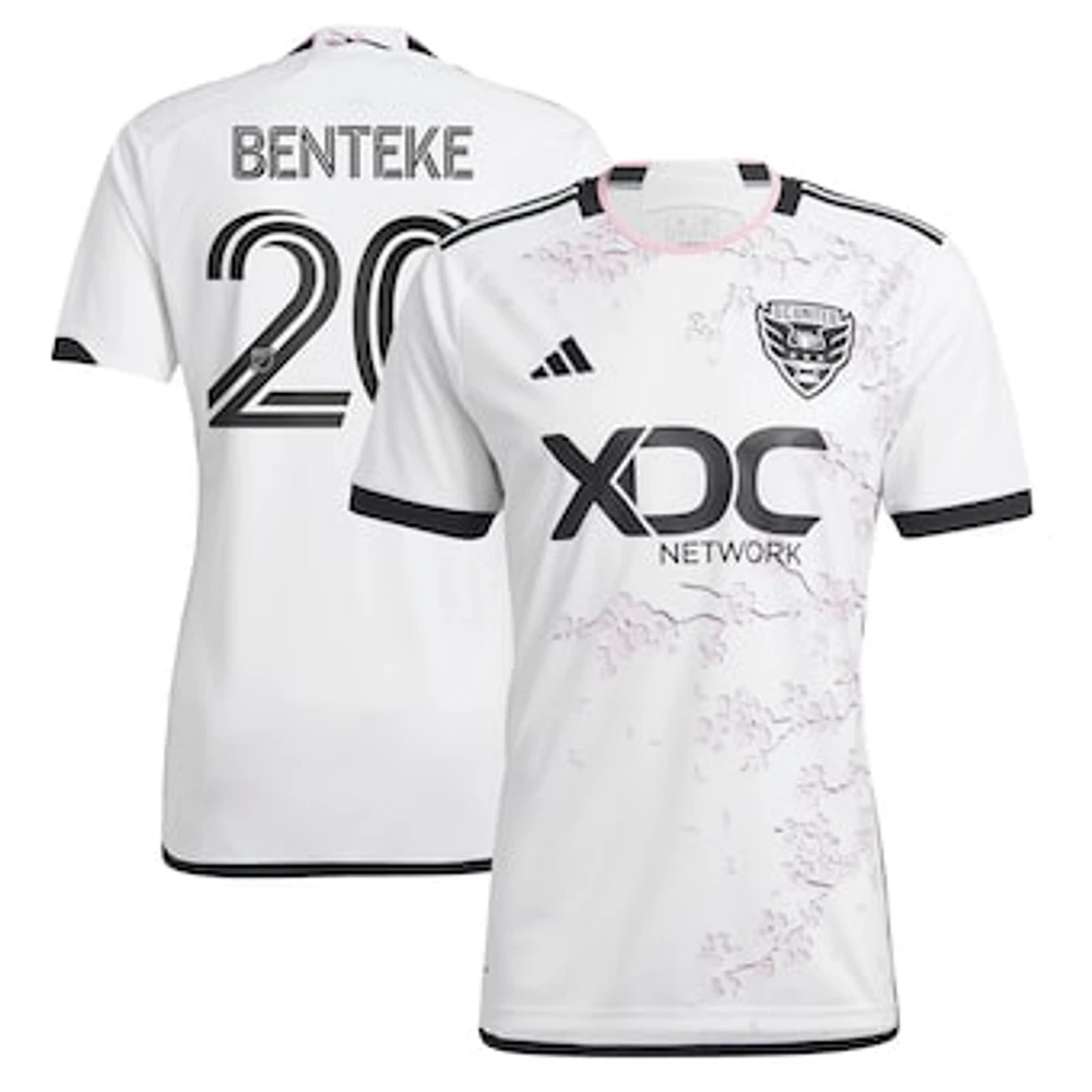 Men's adidas Christian Benteke White D.C. United 2023 The Cherry Blossom Kit Replica Player Jersey