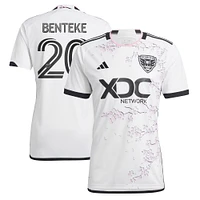 Men's adidas Christian Benteke White D.C. United 2023 The Cherry Blossom Kit Replica Player Jersey