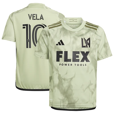 Youth adidas Carlos Vela Green LAFC 2023 Smokescreen Replica Player Jersey