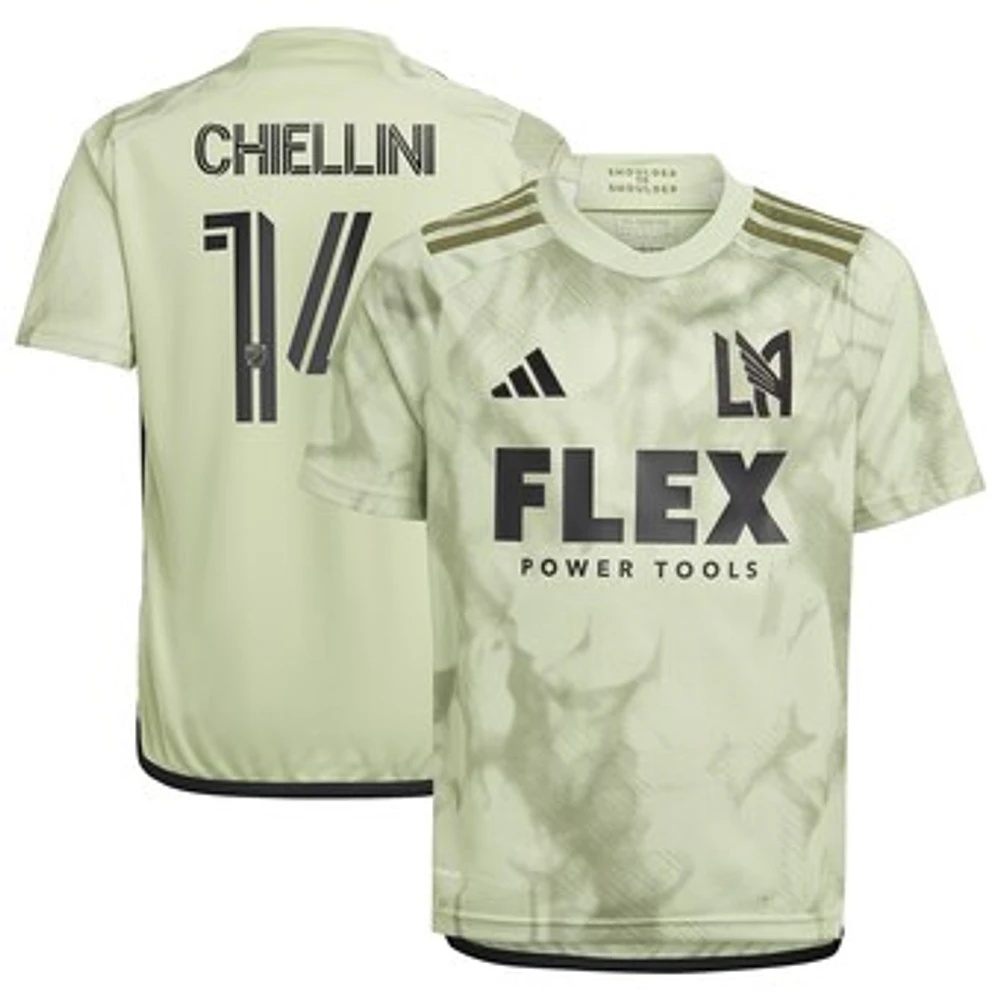 Youth adidas Giorgio Chiellini Green LAFC 2023 Smokescreen Replica Player Jersey