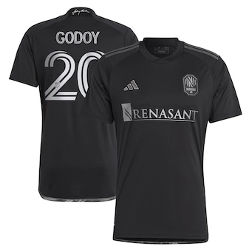 Men's adidas Anibal Godoy Black Nashville SC 2023 Man Kit Replica Player Jersey