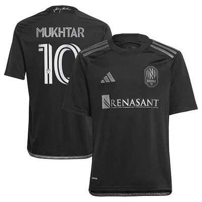 Youth adidas Hany Mukhtar Black Nashville SC 2023 Man Kit Replica Player Jersey