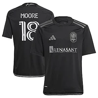 Youth adidas Shaq Moore Black Nashville SC 2023 Man Kit Replica Player Jersey