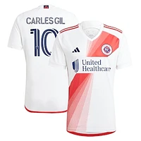 Men's adidas Carles Gil White New England Revolution 2023 Defiance Replica Jersey