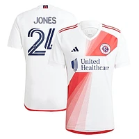 Men's adidas DeJuan Jones White New England Revolution 2023 Defiance Replica Jersey