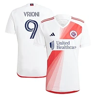 Men's adidas Giacomo Vrioni White New England Revolution 2023 Defiance Replica Jersey