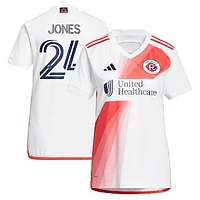 Women's adidas DeJuan Jones White New England Revolution 2023 Defiance Replica Jersey