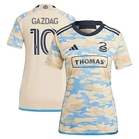 Women's adidas Daniel Gazdag Tan Philadelphia Union 2023 For Philly Replica Jersey