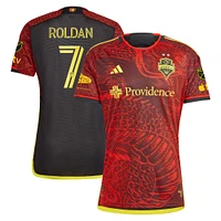 Men's adidas Cristian Roldan Red Seattle Sounders FC 2023 The Bruce Lee Kit Authentic Jersey