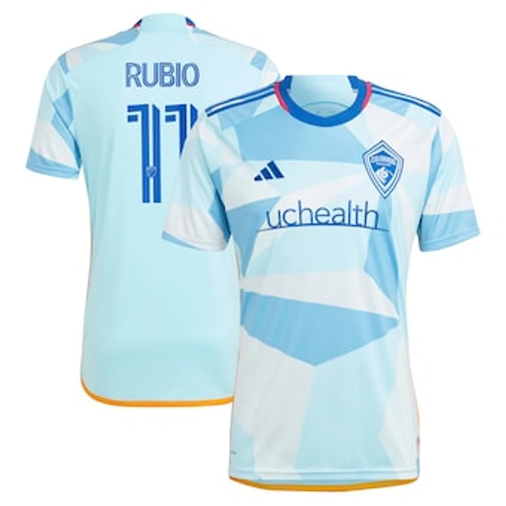 Men's adidas Diego Rubio Light Blue Colorado Rapids 2023 New Day Kit Replica Jersey