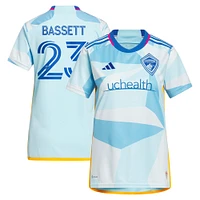 Women's adidas Cole Bassett Light Blue Colorado Rapids 2023 New Day Kit Replica Jersey