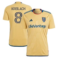 Men's adidas Damir Kreilach Gold Real Salt Lake 2023 The Beehive State Kit Replica Player Jersey