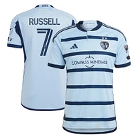 Men's adidas Johnny Russell Light Blue Sporting Kansas City 2023 Hoops 4.0 Authentic Player Jersey