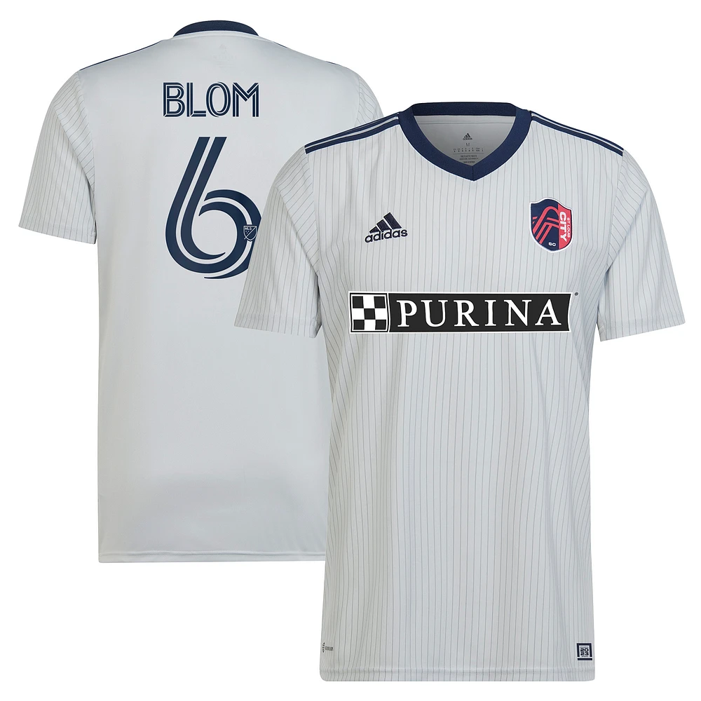 Men's adidas Njabulo Blom Gray St. Louis City SC 2023 The Spirit Kit Replica Jersey