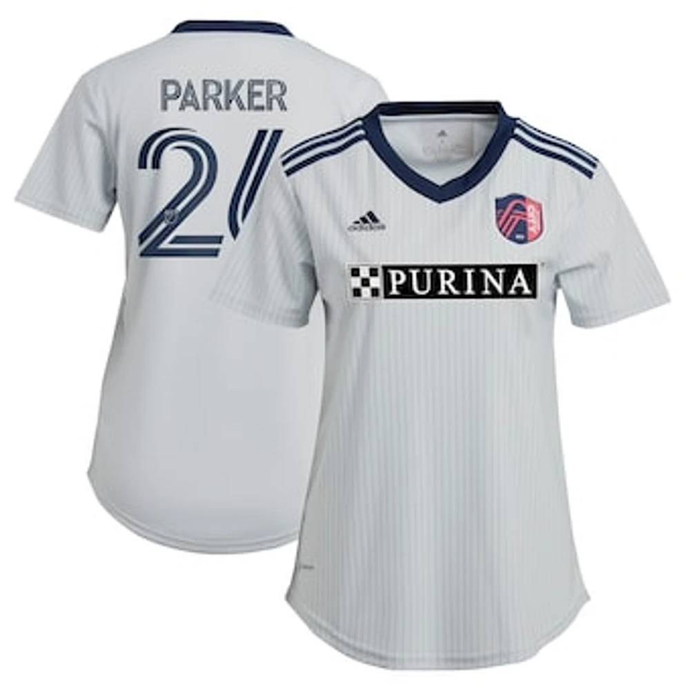 Women's adidas Tim Parker Gray St. Louis City SC 2023 The Spirit Kit Replica Jersey