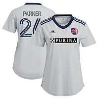 Women's adidas Tim Parker Gray St. Louis City SC 2023 The Spirit Kit Replica Jersey