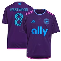 Youth adidas Ashley Westwood Purple Charlotte FC 2023 Crown Jewel Kit Replica Jersey