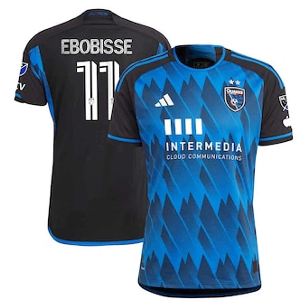 Men's adidas Jeremy Ebobisse Blue San Jose Earthquakes 2023 Active Fault Jersey Authentic