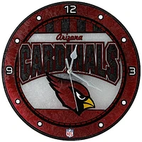 Arizona Cardinals 12" Art-Glass Wall Clock