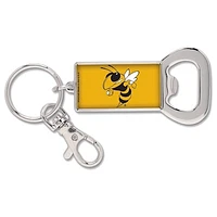 Georgia Tech Yellow Jackets Silvertone Bottle Opener Keychain