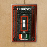 Miami Hurricanes Art-Glass Switch Plate Cover