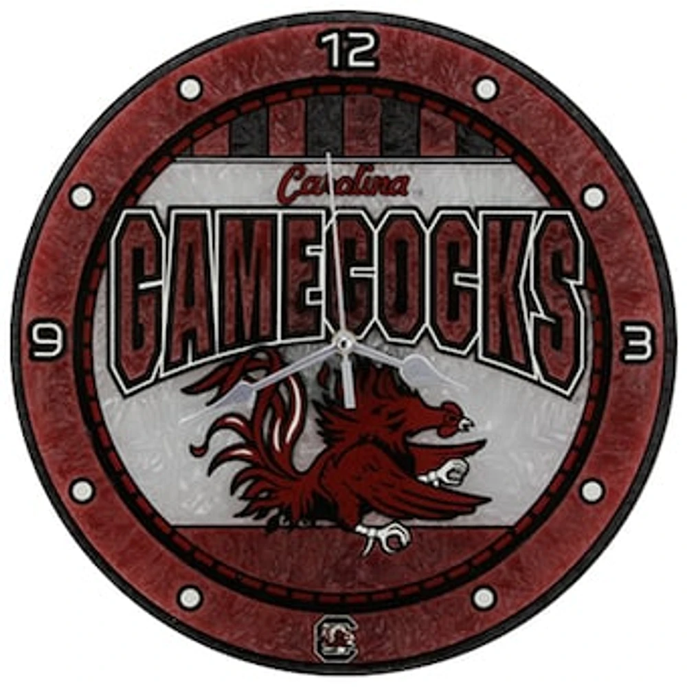 South Carolina Gamecocks 12'' Art-Glass Wall Clock