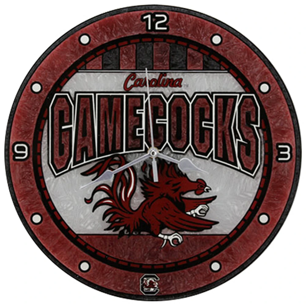 South Carolina Gamecocks 12'' Art-Glass Wall Clock