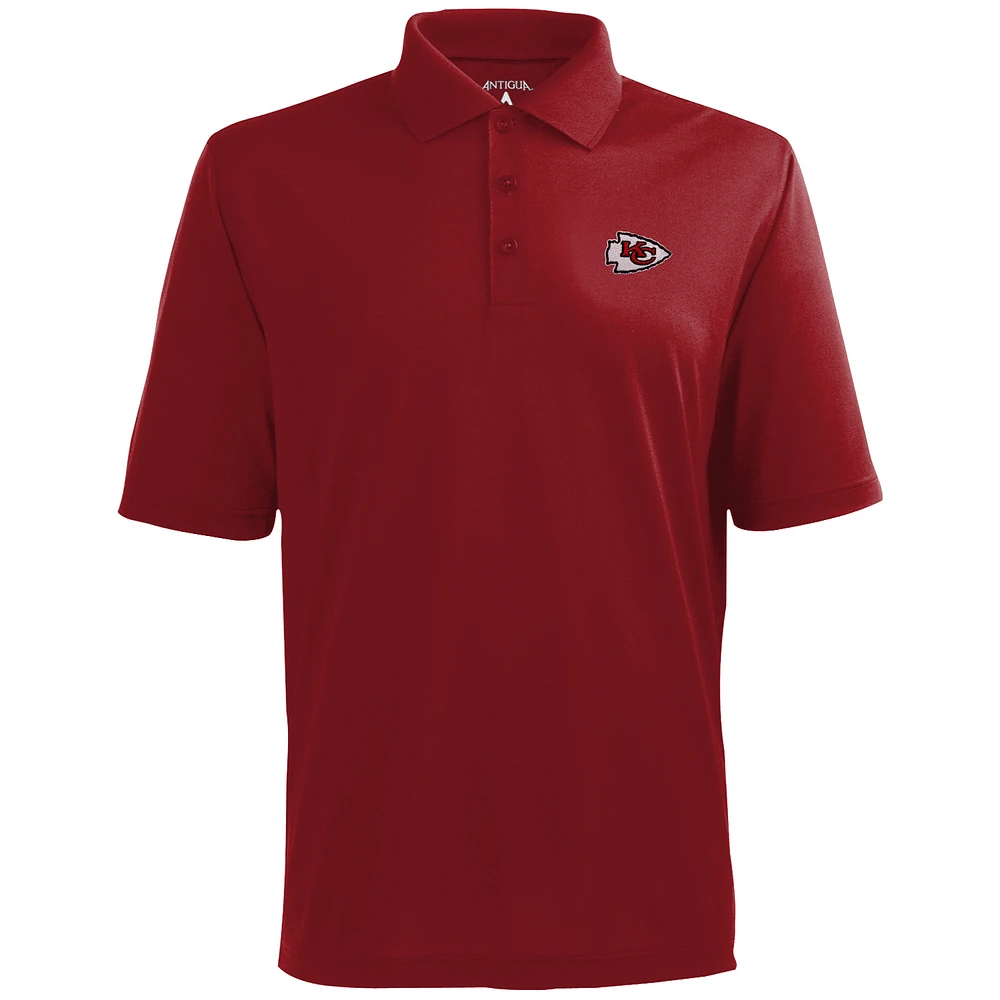 Antigua Kansas City Chiefs Pique Xtra-Lite Polo - Red