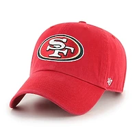 Mens San Francisco 49ers '47 Brand Scarlet Cleanup Adjustable Hat