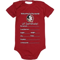 Florida State Seminoles Newborn Welcome to the World Creeper - Garnet