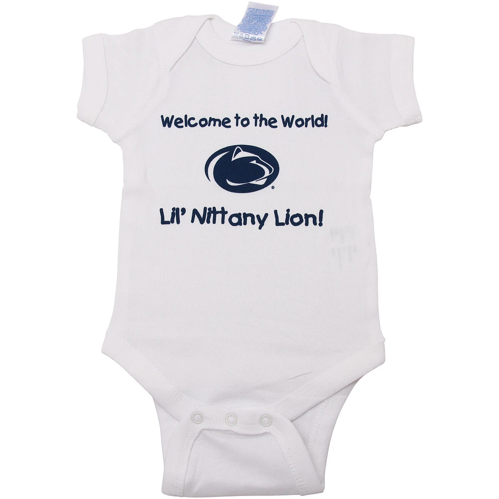 Penn State Nittany Lions Newborn Welcome to the World Creeper - White