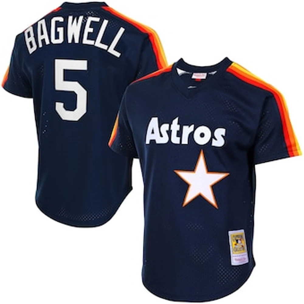 Men's Mitchell & Ness Jeff Bagwell Navy Houston Astros Cooperstown Mesh Batting Practice Jersey