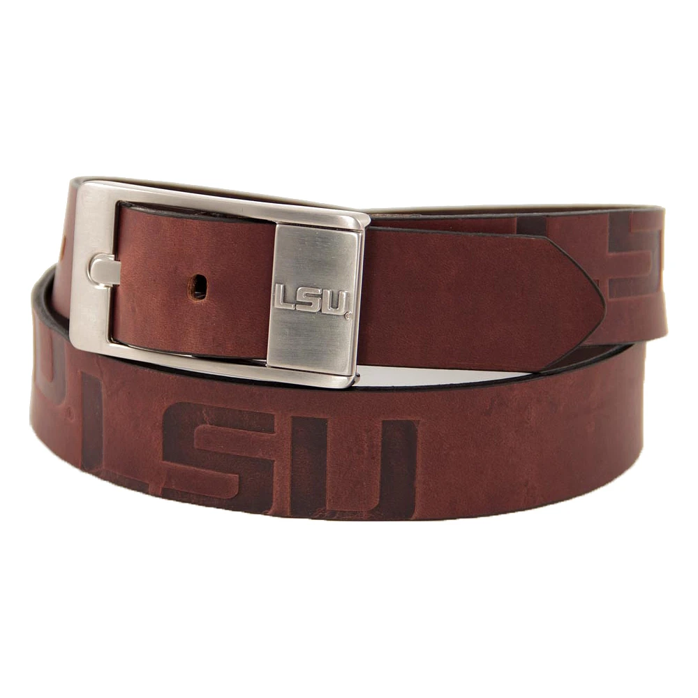 LSU Tigers Brandish Leather Belt - Brown