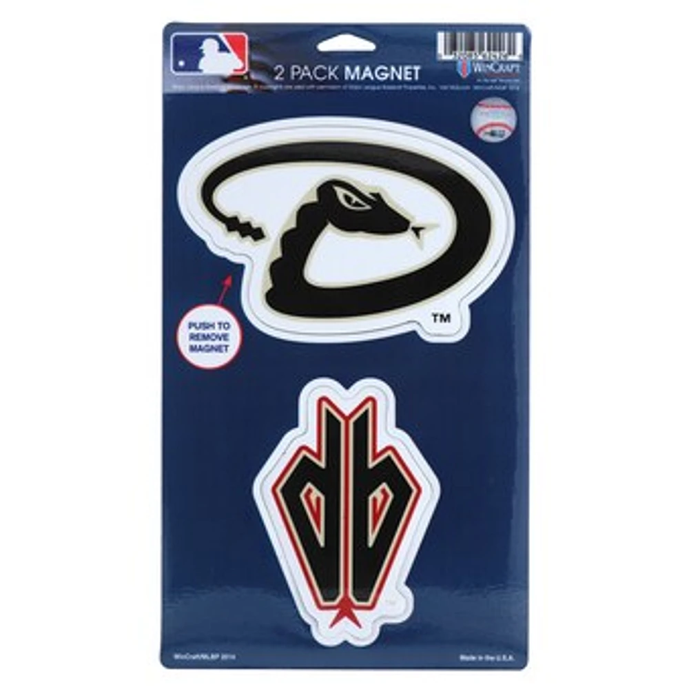 Arizona Diamondbacks WinCraft 5" x 9" 2-Pack Car Magnet