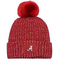 Women's Love Your Melon Crimson Alabama Crimson Tide Cuffed Knit Hat with Pom