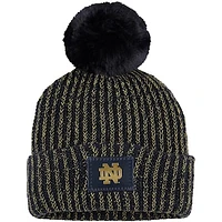 Women's Love Your Melon Navy Notre Dame Fighting Irish Cuffed Knit Hat with Pom