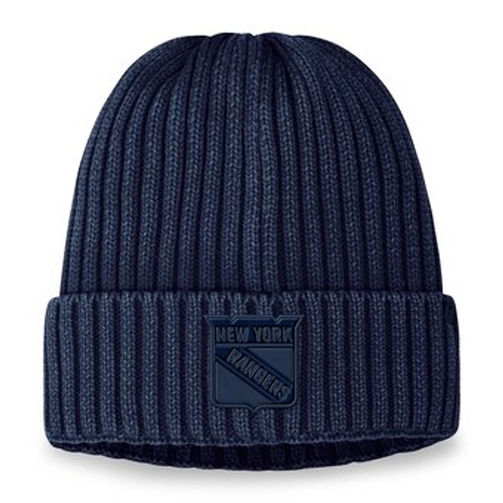 Men's Fanatics  Navy New York Rangers Authentic Pro Road Tonal Knit Hat