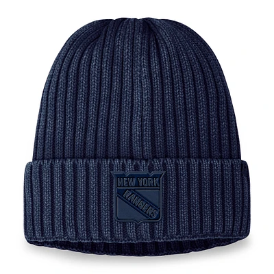 Men's Fanatics  Navy New York Rangers Authentic Pro Road Tonal Knit Hat