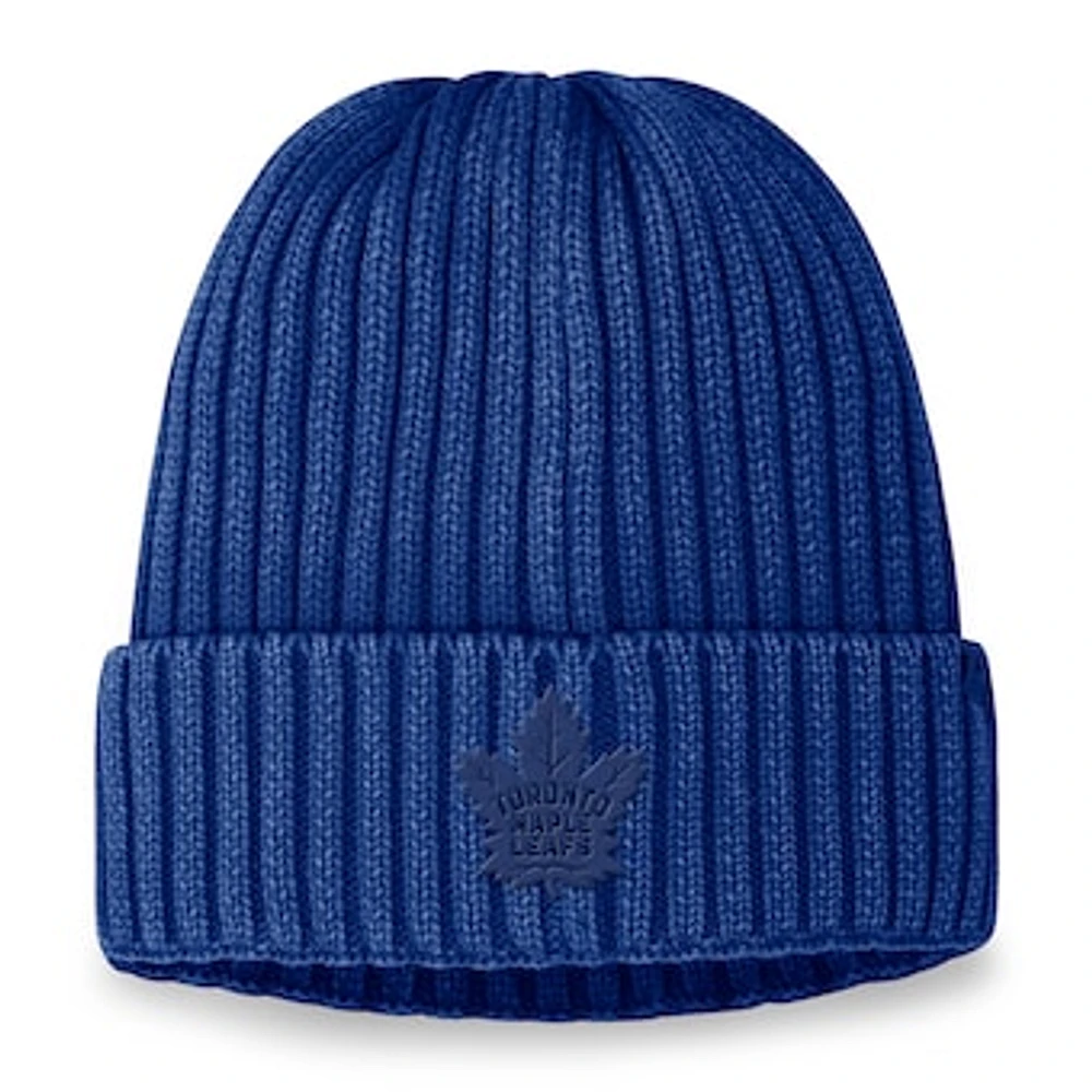 Men's Fanatics  Blue Toronto Maple Leafs Authentic Pro Road Tonal Knit Hat