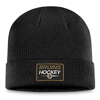 Men's Fanatics  Black Boston Bruins Authentic Pro Cuffed Knit Hat