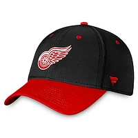 Men's Fanatics  Black/Red Detroit Red Wings Authentic Pro Rink Two-Tone Flex Hat