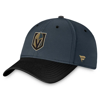 Men's Fanatics Charcoal/Black Vegas Golden Knights Authentic Pro Rink Two-Tone Flex Hat