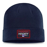 Men's Fanatics  Navy New York Rangers Authentic Pro Cuffed Knit Hat