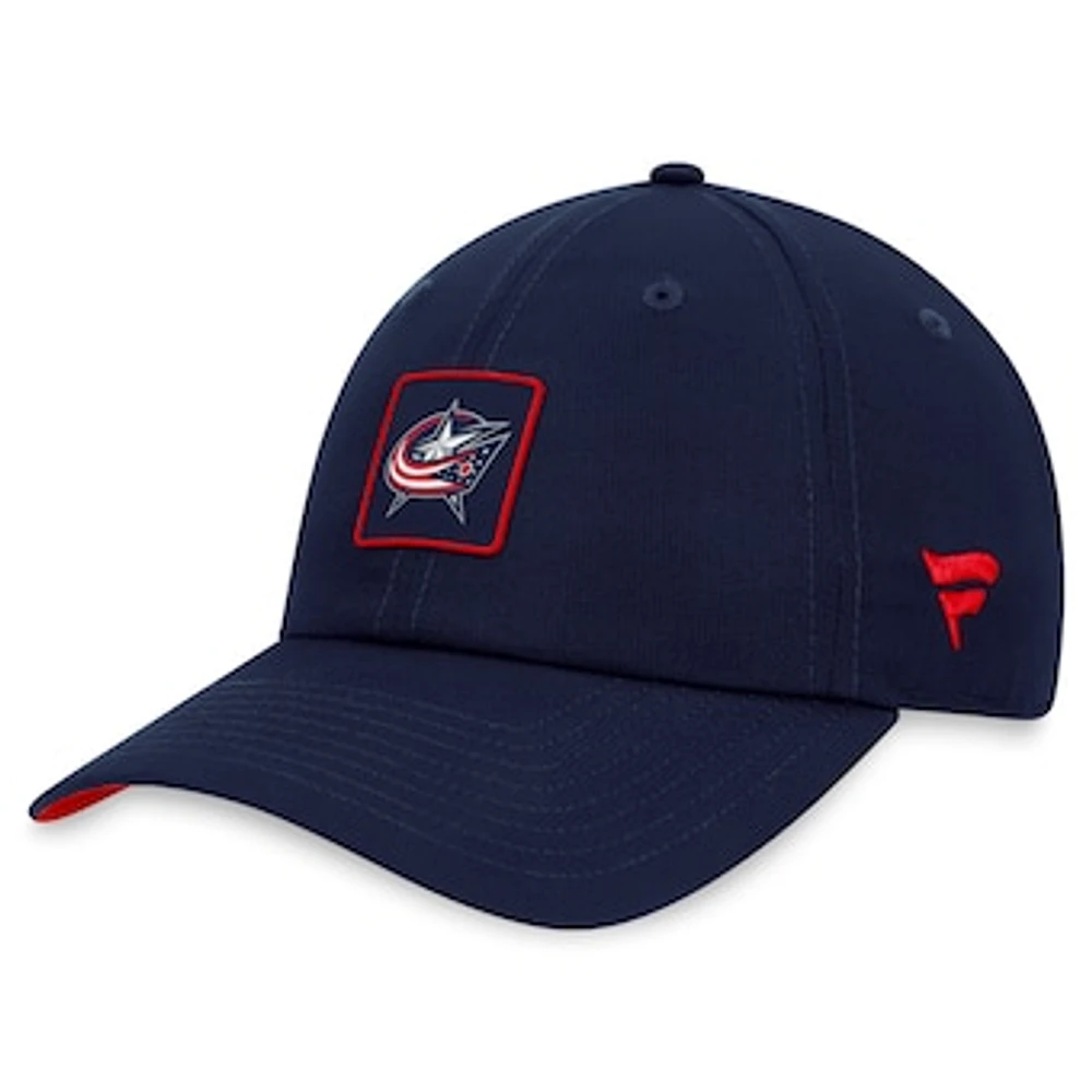 Men's Fanatics  Navy Columbus Blue Jackets Authentic Pro Rink Adjustable Hat