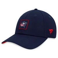 Men's Fanatics  Navy Columbus Blue Jackets Authentic Pro Rink Adjustable Hat