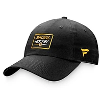 Women's Fanatics  Black Boston Bruins Authentic Pro Rink Adjustable Hat